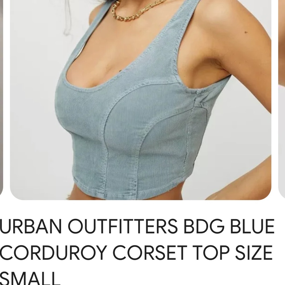 UO BDG Corduroy Crop Top